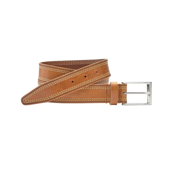 Men's Triple Contrast Stitched Belt