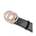 Double-Circle Rhinestone Belt