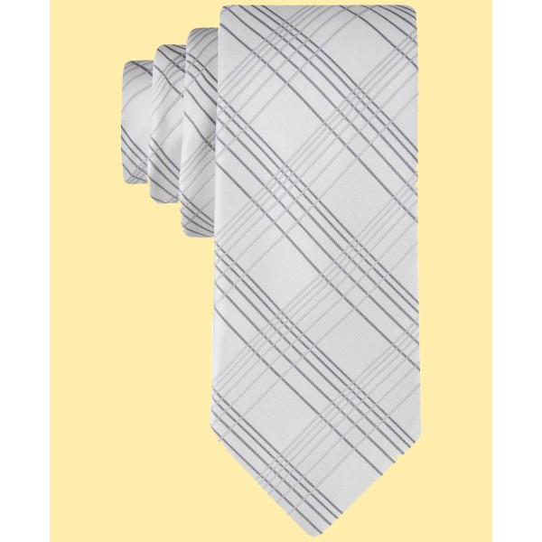 Men's Tonal Linear Grid Tie