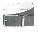 Men's Reversible Perforated Leather Belt