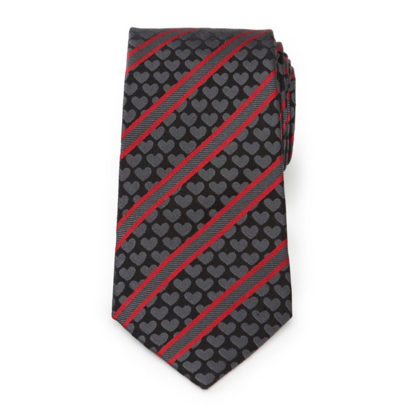 Men's Heart Striped Tie