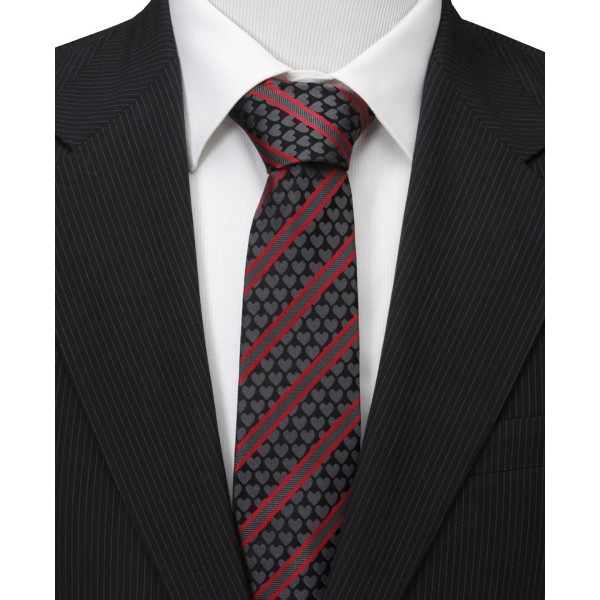 Men's Heart Striped Tie