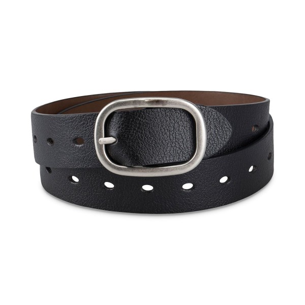 Women's Reversible Perforated Leather Belt