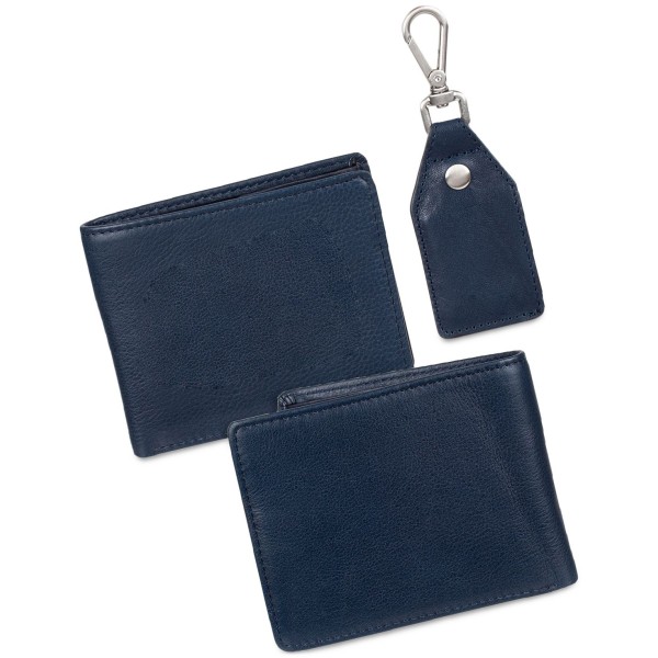 Men's Slim-Fold Logo Wallet & Keychain