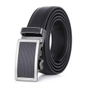 Men's Beveled Motif Leather Ratchet Belt