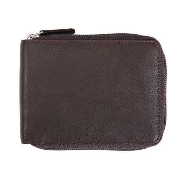 Men's Zippered Bifold Wallet