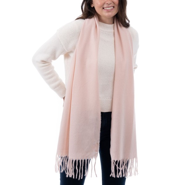 Women's Solid Fringe-Trim Scarf