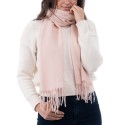 Women's Solid Fringe-Trim Scarf