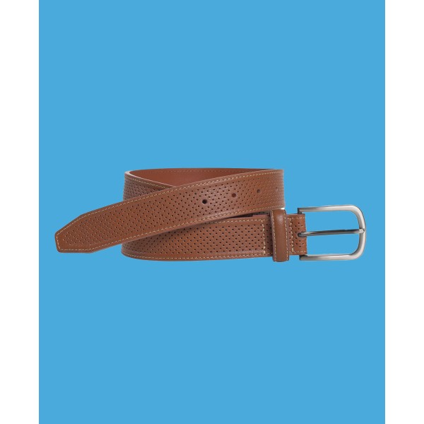 Men's Soft Perforated Leather Belt