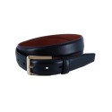 Men's 30MM Pebble Grain Leather Belt with Gold Buckle