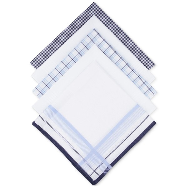 Men's Combination Blue Patterned Handkerchiefs