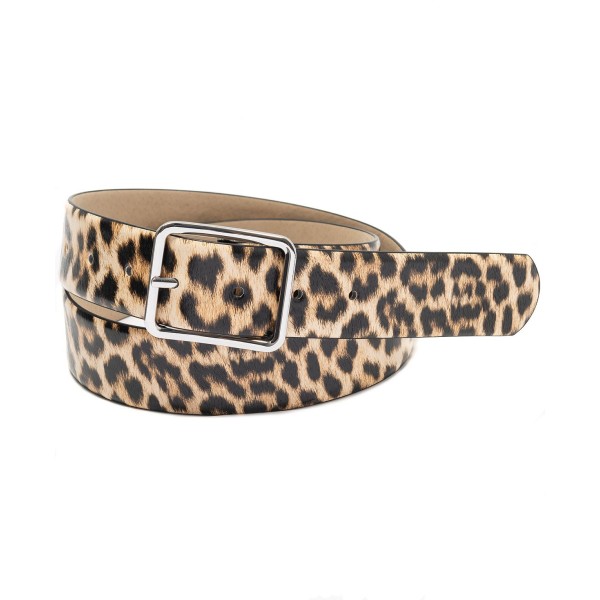 Animal Print Panel Belt