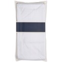 Men's White Border-Stripe Handkerchief Set