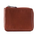 Zipper Bifold Wallet for Men Women  Protected Genuine Leather