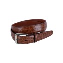 Men's 30mm Mock Alligator Embossed Leather Belt